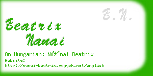 beatrix nanai business card